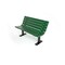 Frog Furnishings Green 4' Contour Bench Surface Mount w/ Black Frame PB 4GREBFCON - alternate 1